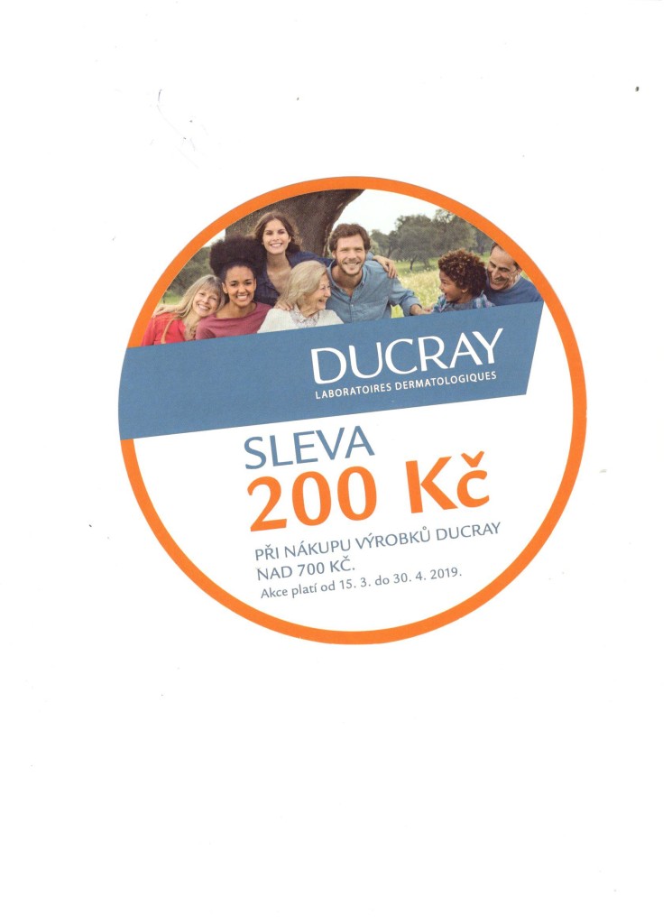 DUCRAY SLEVA 200,- Kč